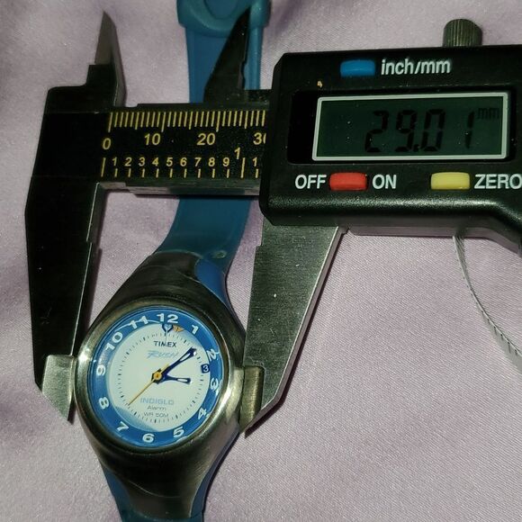 Timex Vintage Rush Lady 50m‎ Indiglo Silver Blue Analog Quartz Alarm Watch main image 4
